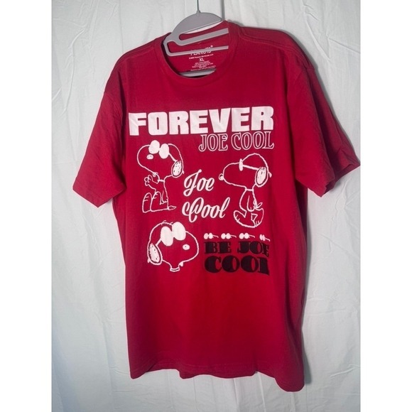 Tops - Peanuts Snoopy Joe Cool T-Shirt Red XL Forever Joe Cool Graphic Tee